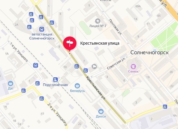 Провайдер Акадо по адресу улица Крестьянская в Солнечногорске